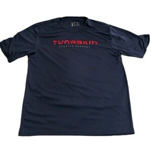 TunaSkin‎ Aquatic Apparel Men's Navy Performance T-Shirt Size Large